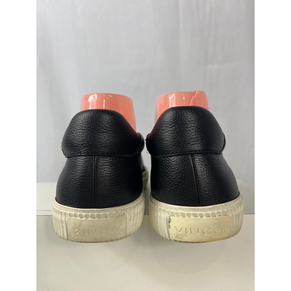 VINCE. Corbin Slip-on Sneaker in Black Leather. - Picture 7 of 11